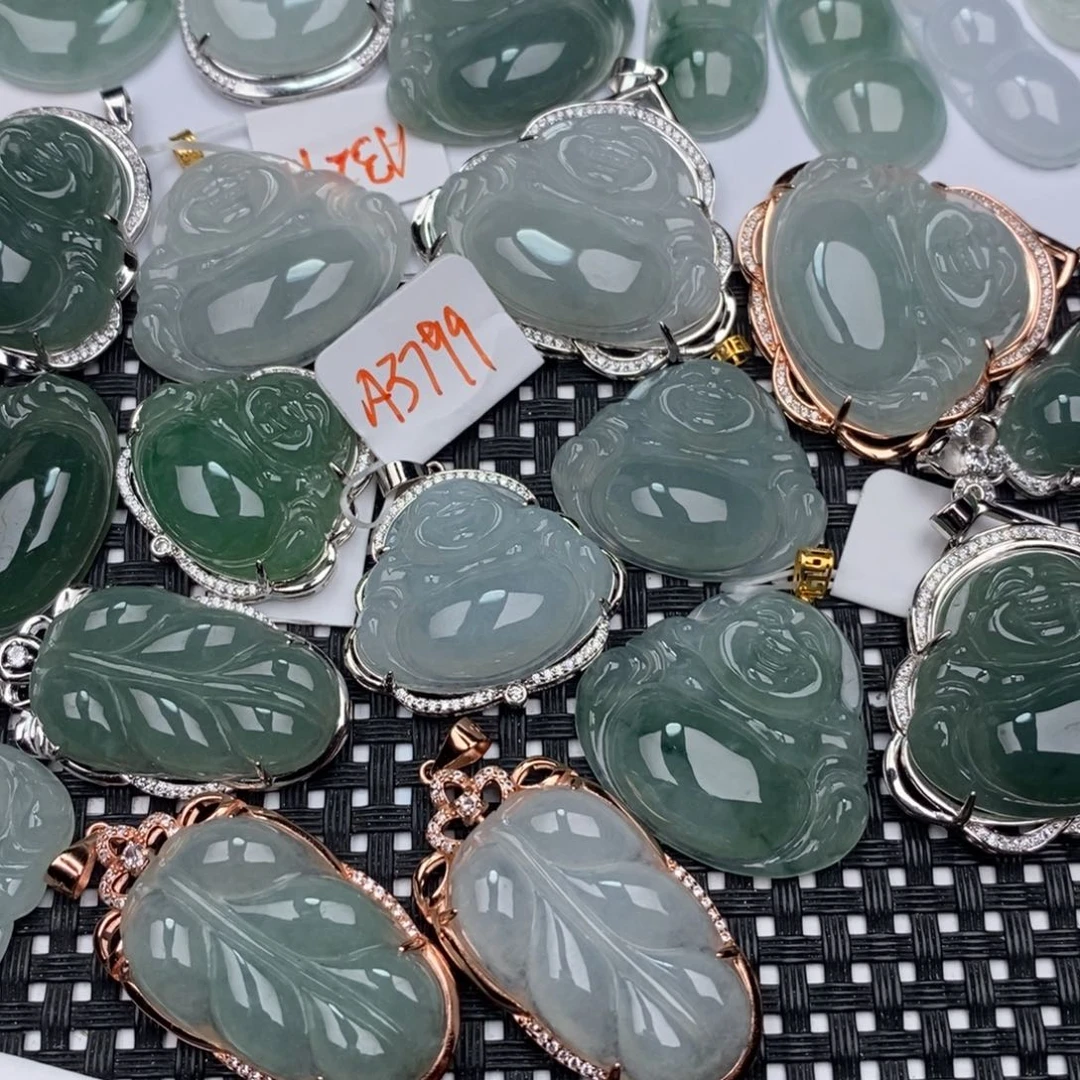 翡翠银S925镶嵌颈饰