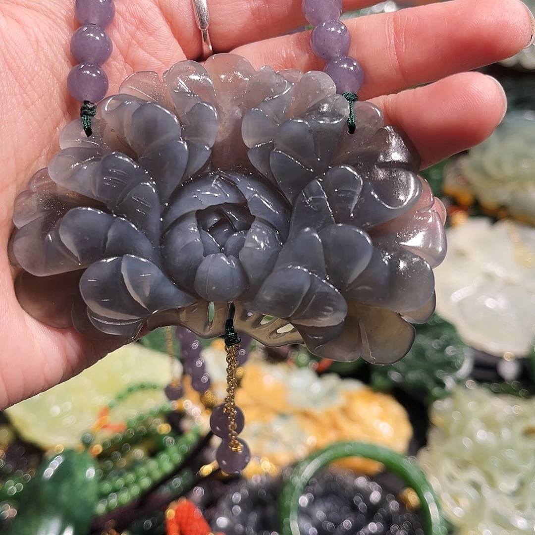 未镶嵌岫玉毛衣链