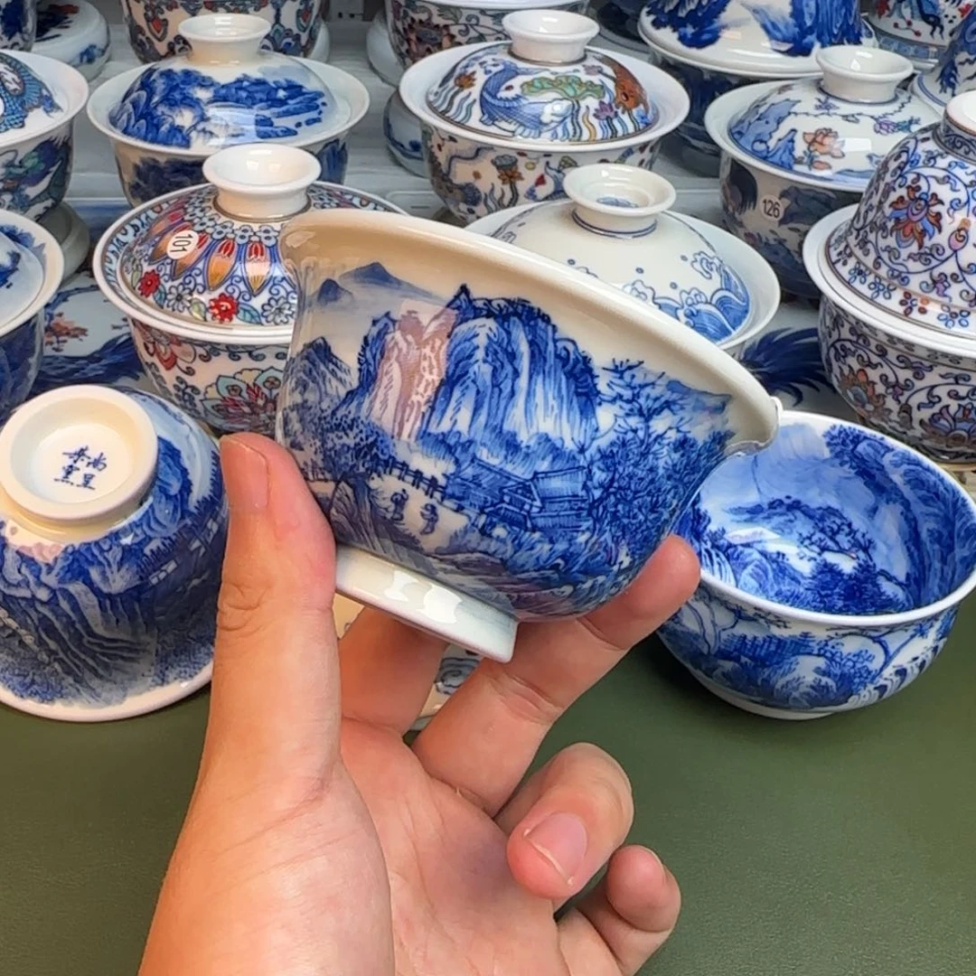 彦祖纯手工手绘茶具145