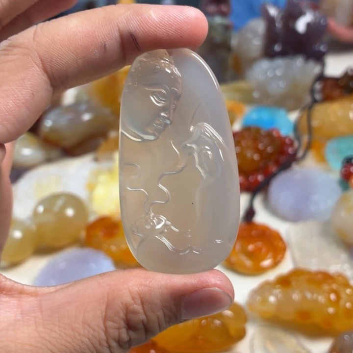 玛瑙/玉髓未镶嵌吊坠(不含链)