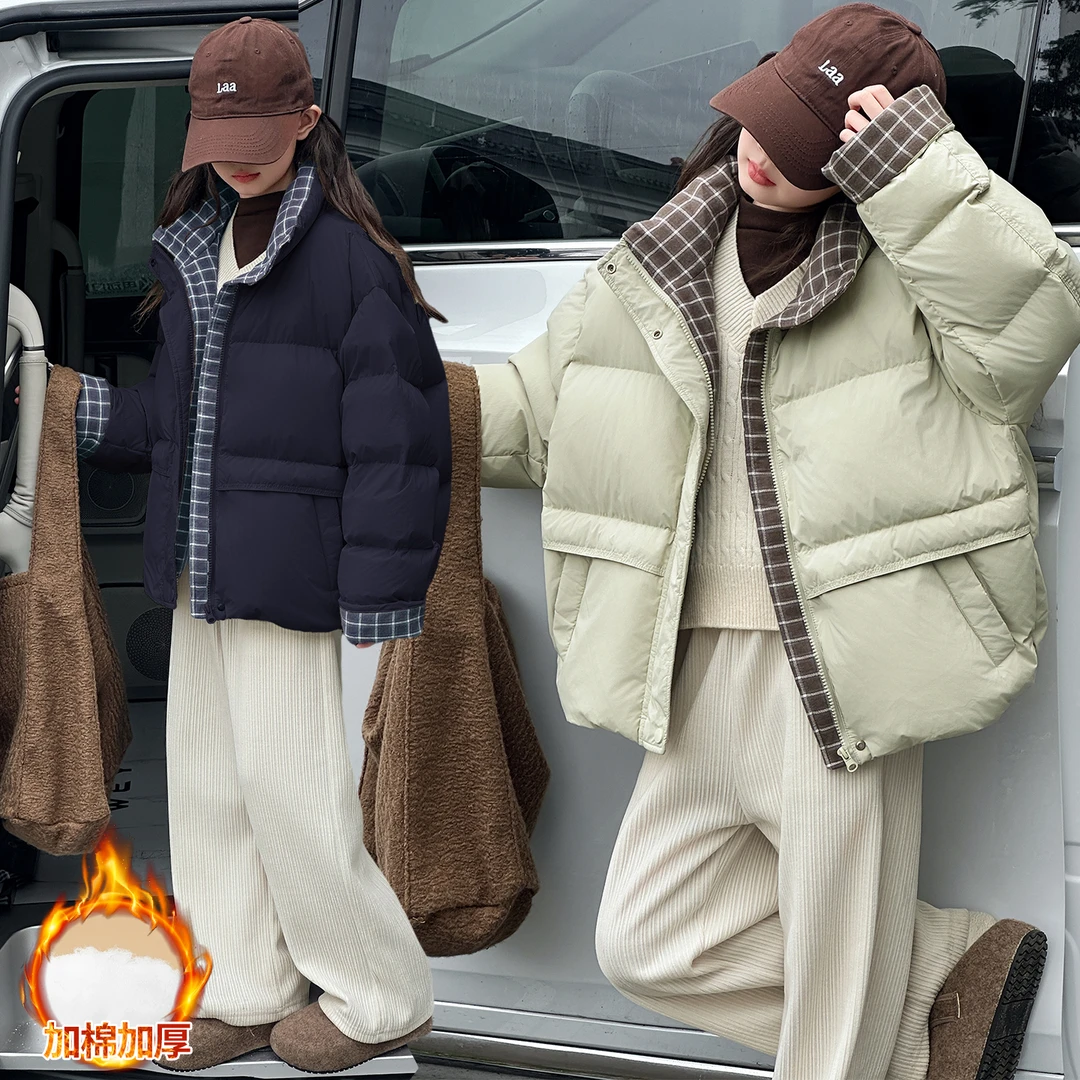 女童羽绒服2025新款儿童冬季白鸭绒上衣大童女孩冬装加厚保暖外套