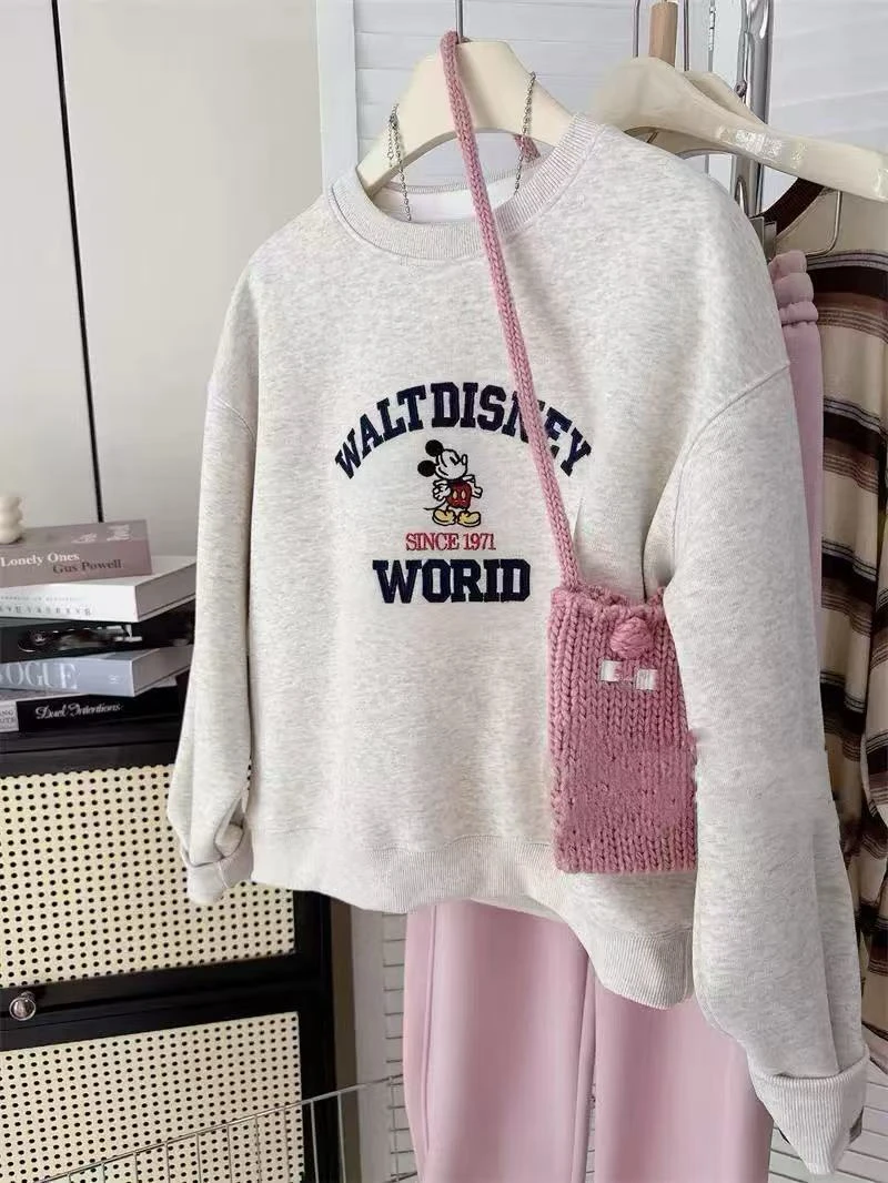 2025年韩系新款洋气时尚潮流设计感卡通米奇百搭卫衣