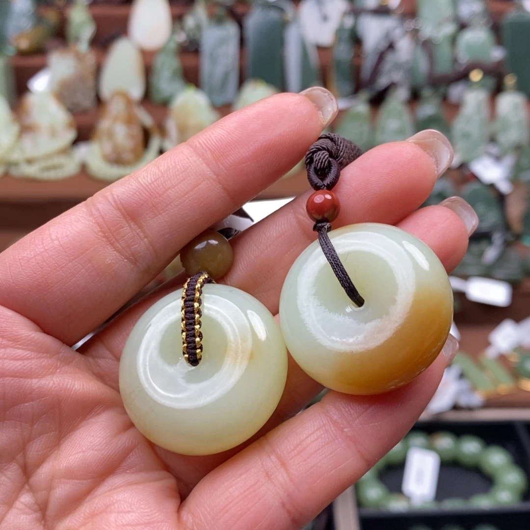 水***鸟和田玉未镶嵌挂件