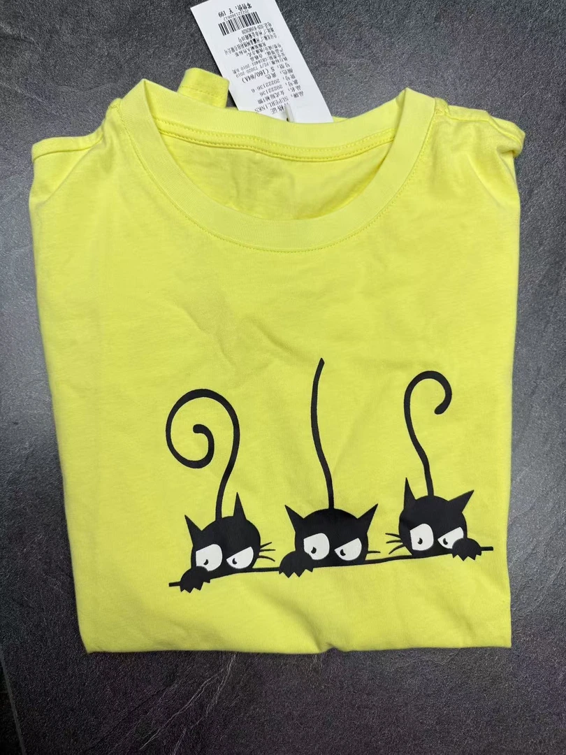 C8-2两色“三只小猫”短袖（20222136）