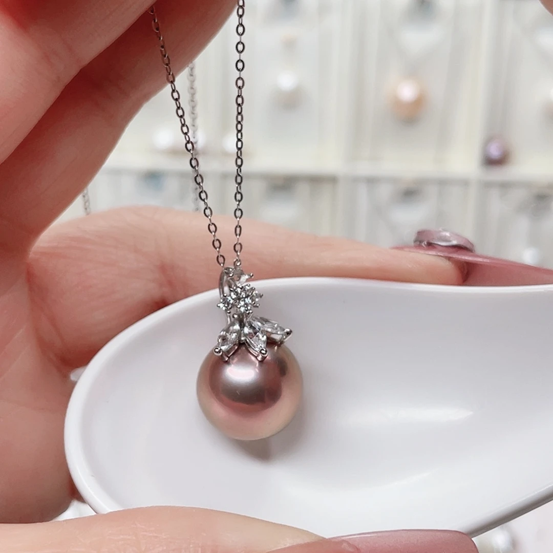 银S925镶嵌吊坠(赠链)淡水珍珠