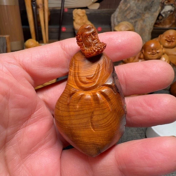 柏木（崖柏）聚宝盆 呱呱来财