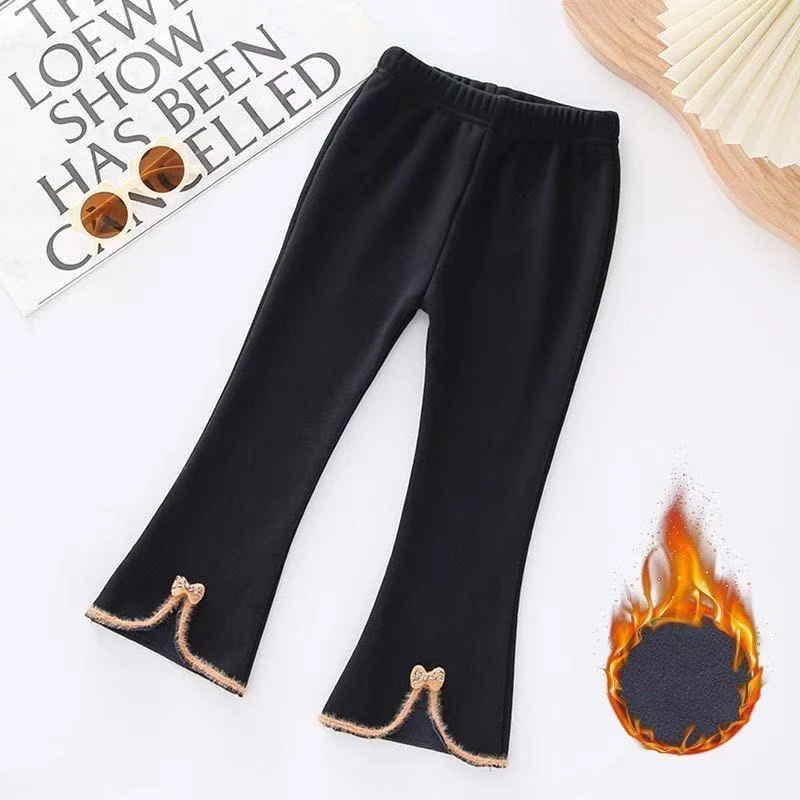 清仓加绒款女童春秋打底裤秋冬款宝宝保暖冬装儿童一体加厚打底裤