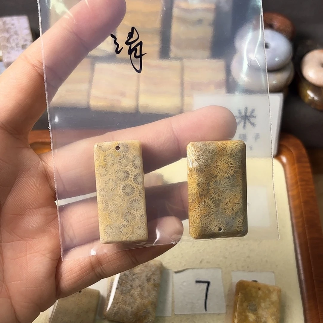 硅化玉颈饰未镶嵌清*