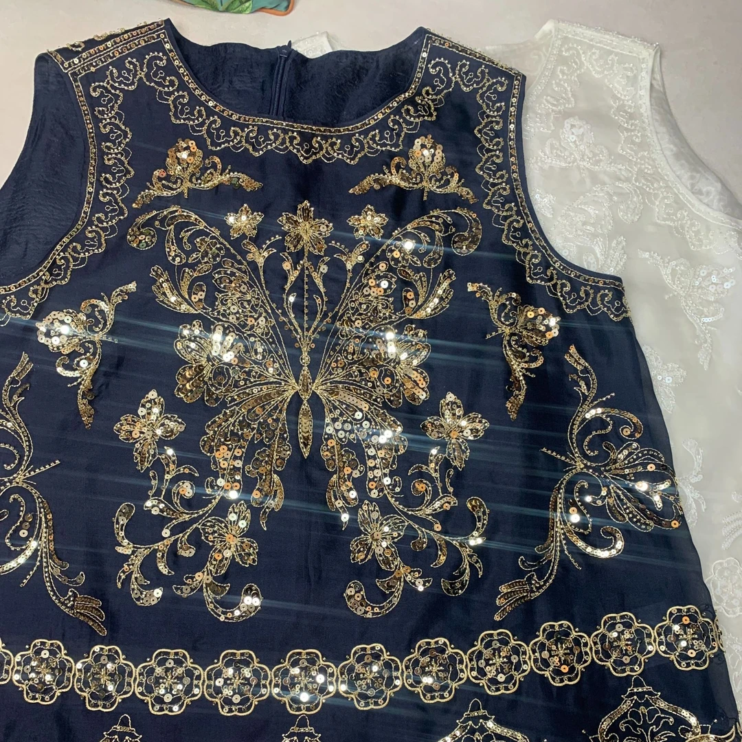 【LB】“金蝴蝶‘’国风女装新中式设计贵妇感穿搭马甲KX0125061402