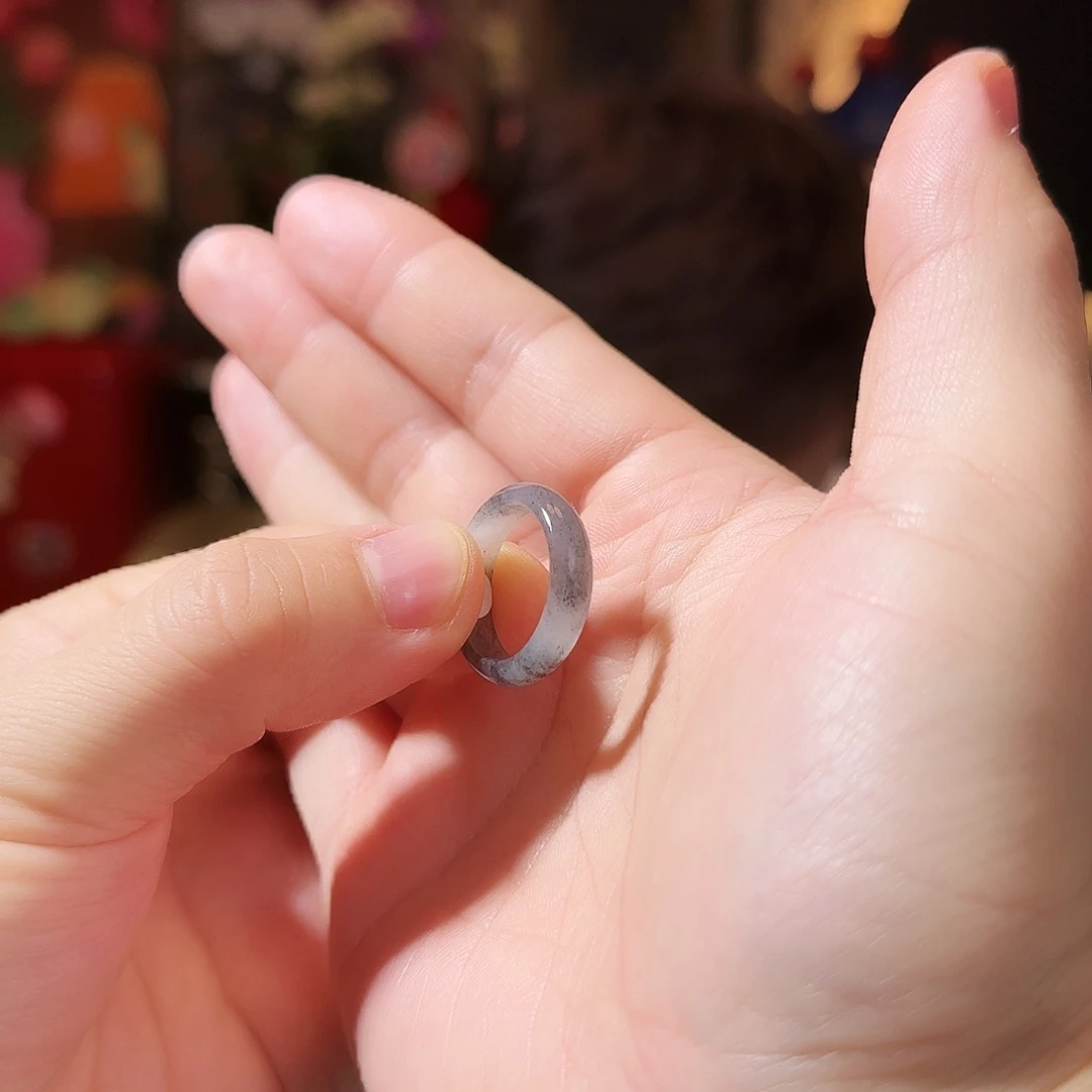 和田玉未镶嵌戒指17指围