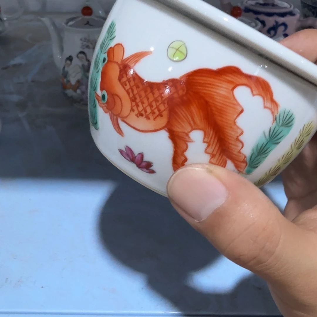 瓷片摆件手绘瓷器处理