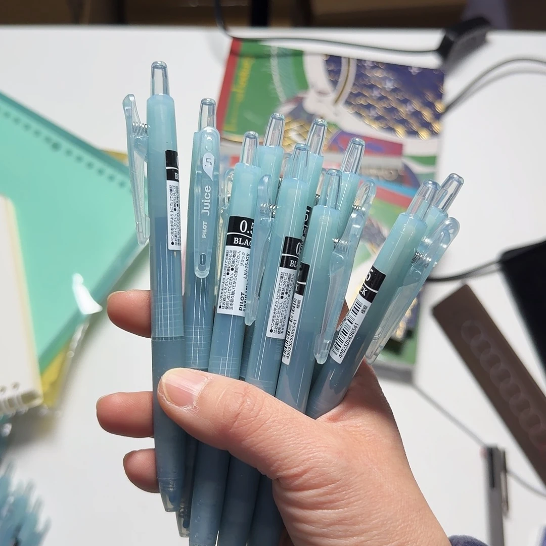 百乐迷雾绿中性笔10支装0.5