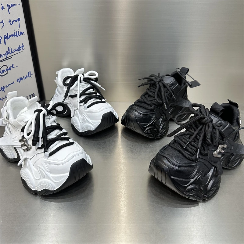 女鞋时尚网红百搭夏季透气鞋春季ins网面厚底老爹鞋系带潮流潮鞋