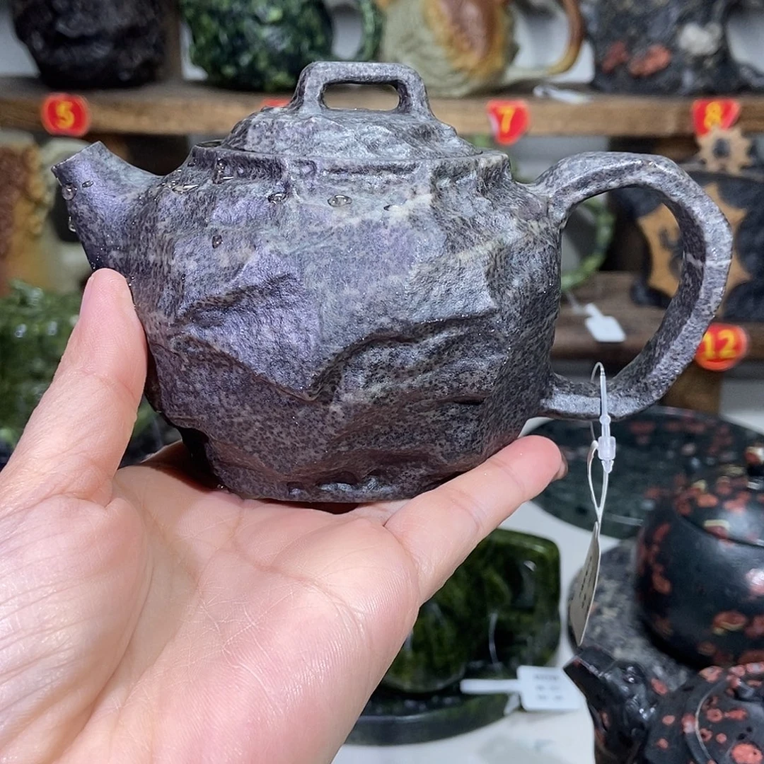 大***饭石材冰碛岩随形壶260CC