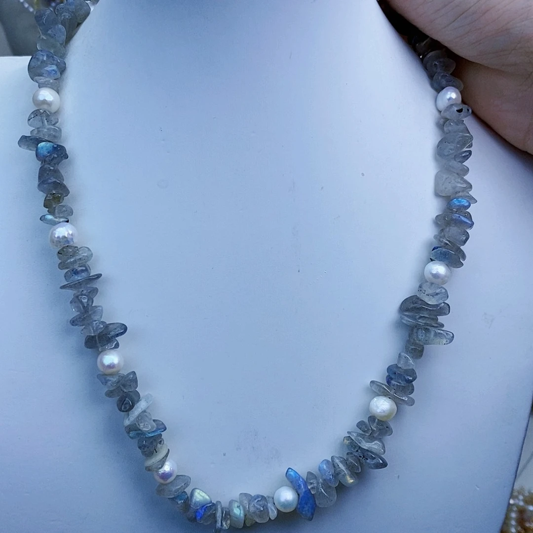 淡水珍珠颈饰银S925镶嵌