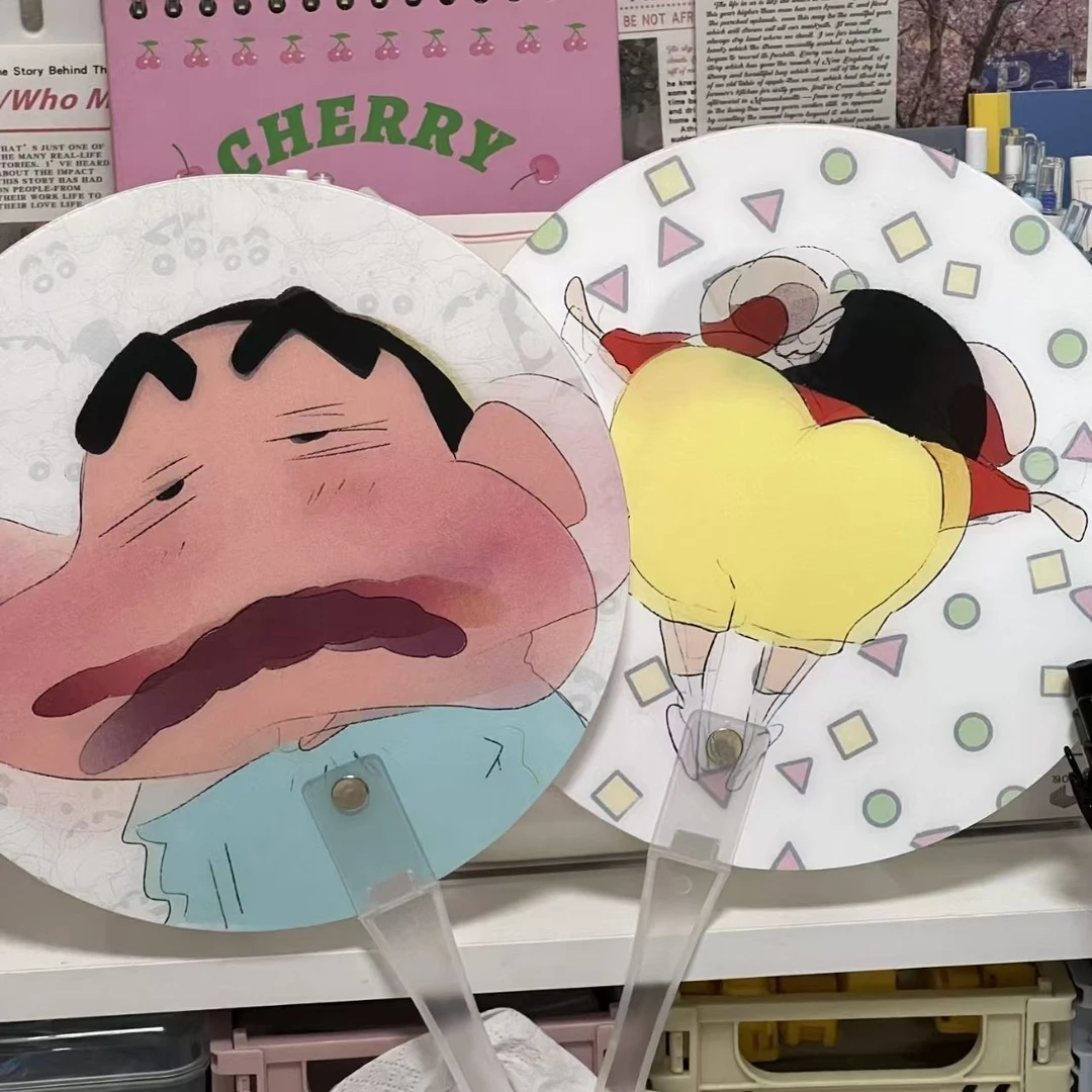 蜡笔小新搞怪扇子光栅创意扇卡通可爱夏季手持小扇子便携夏季必备