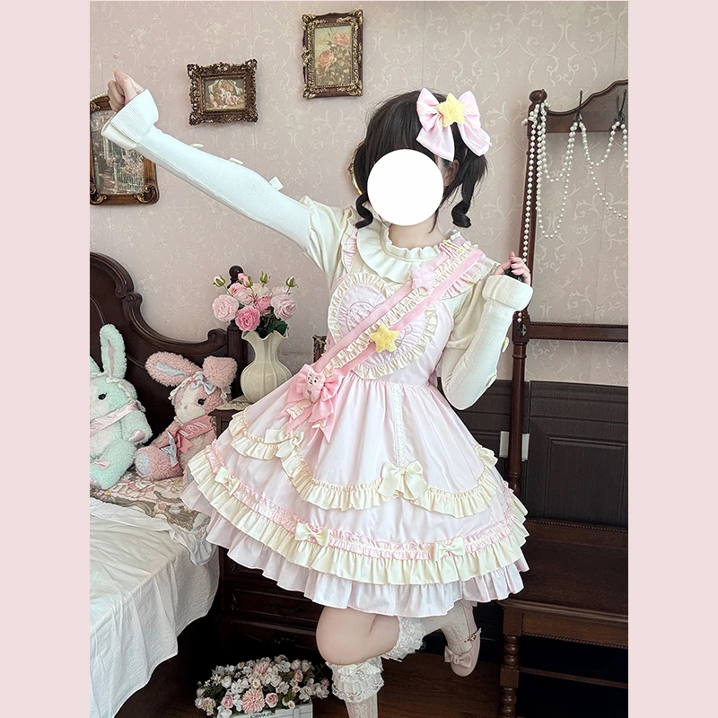 原创  甜味慕斯爱心熊  少女可爱甜美LolitaJSK裙子