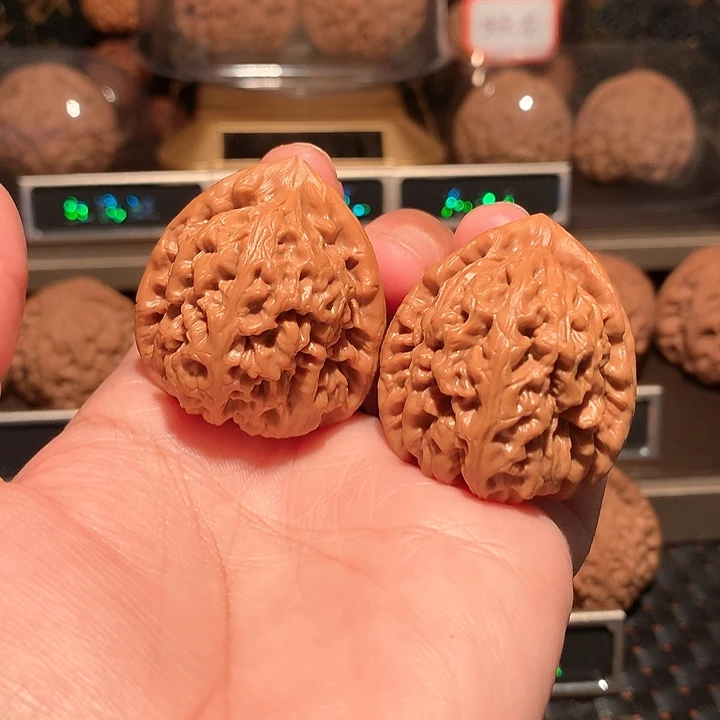 文玩核桃把件红锦鲤35尺