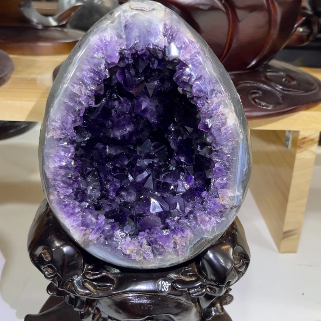 摆件紫晶未镶嵌水晶