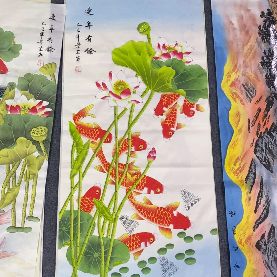 国画尺寸100✖️50三尺工笔手绘画