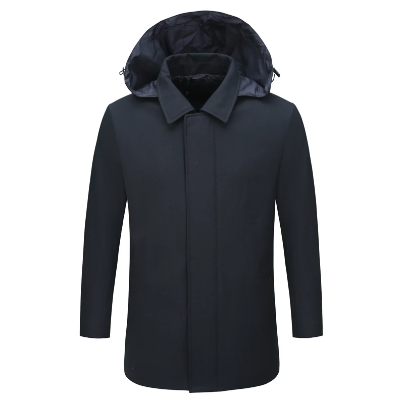 SF340路秋冬男式风衣 拉链商务休闲保暖防风外套 时尚都市