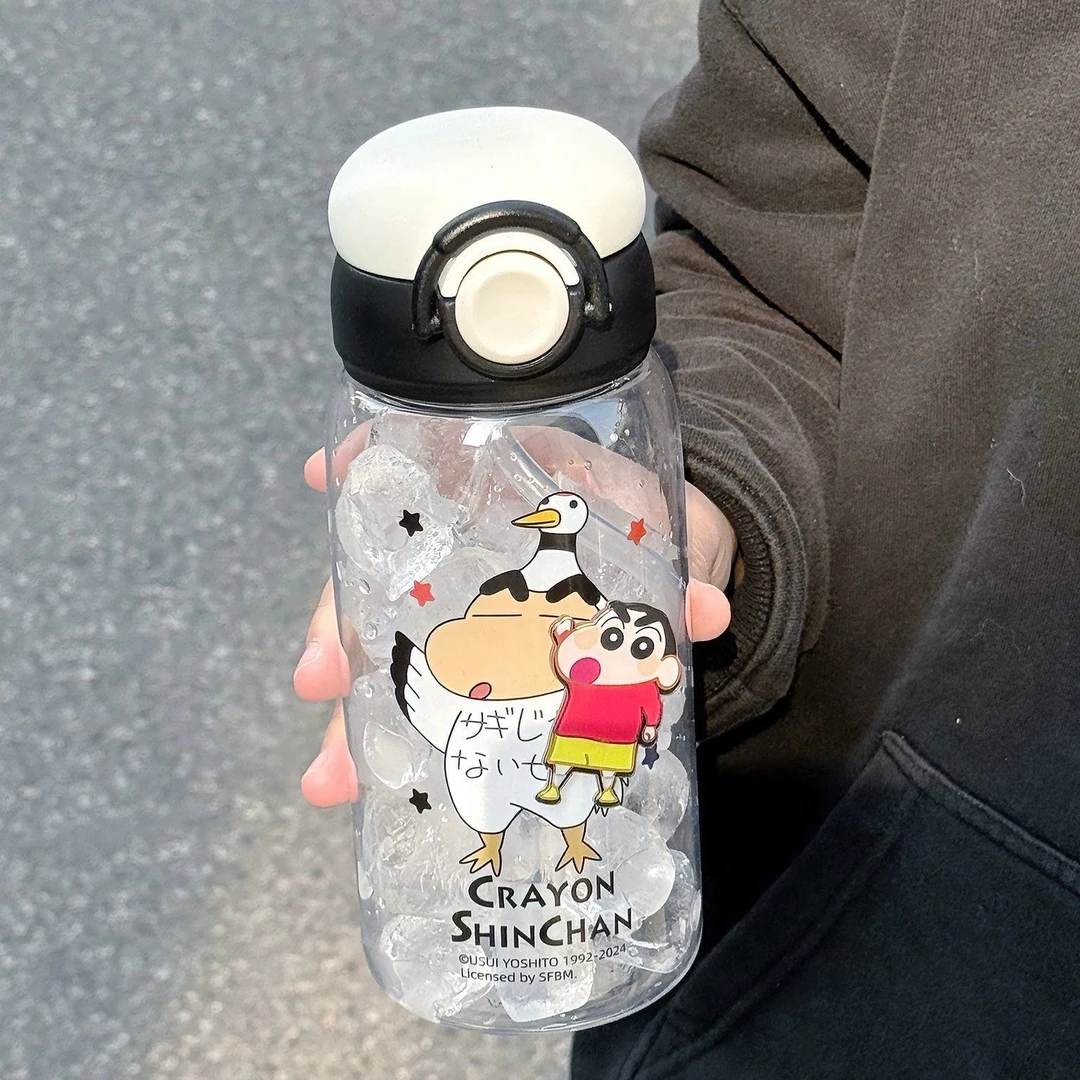 新款学生杯子蜡笔小新水杯女生耐高温户外上学专用吸管高颜值随手