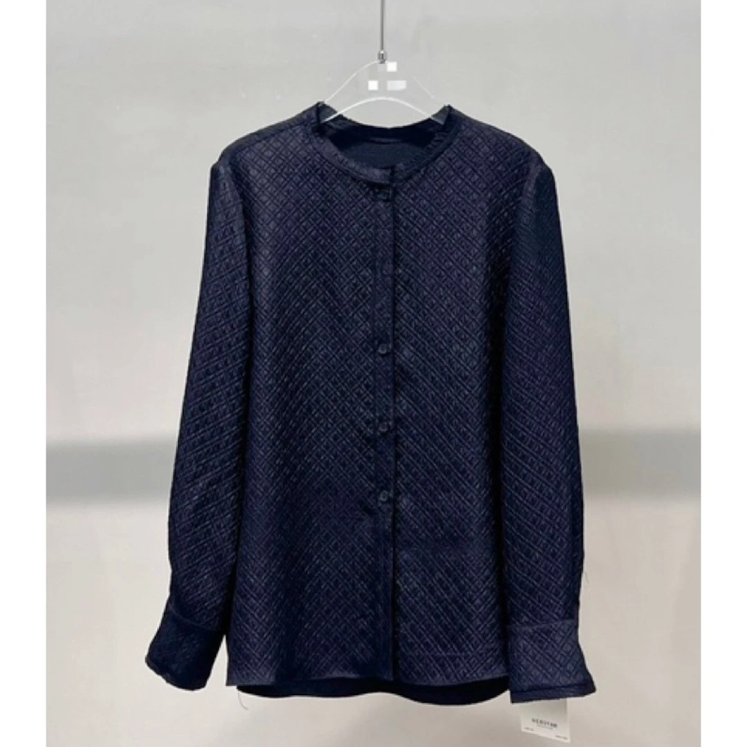 YIYI 2025夏季新品   气质百搭圆领长袖衬衣