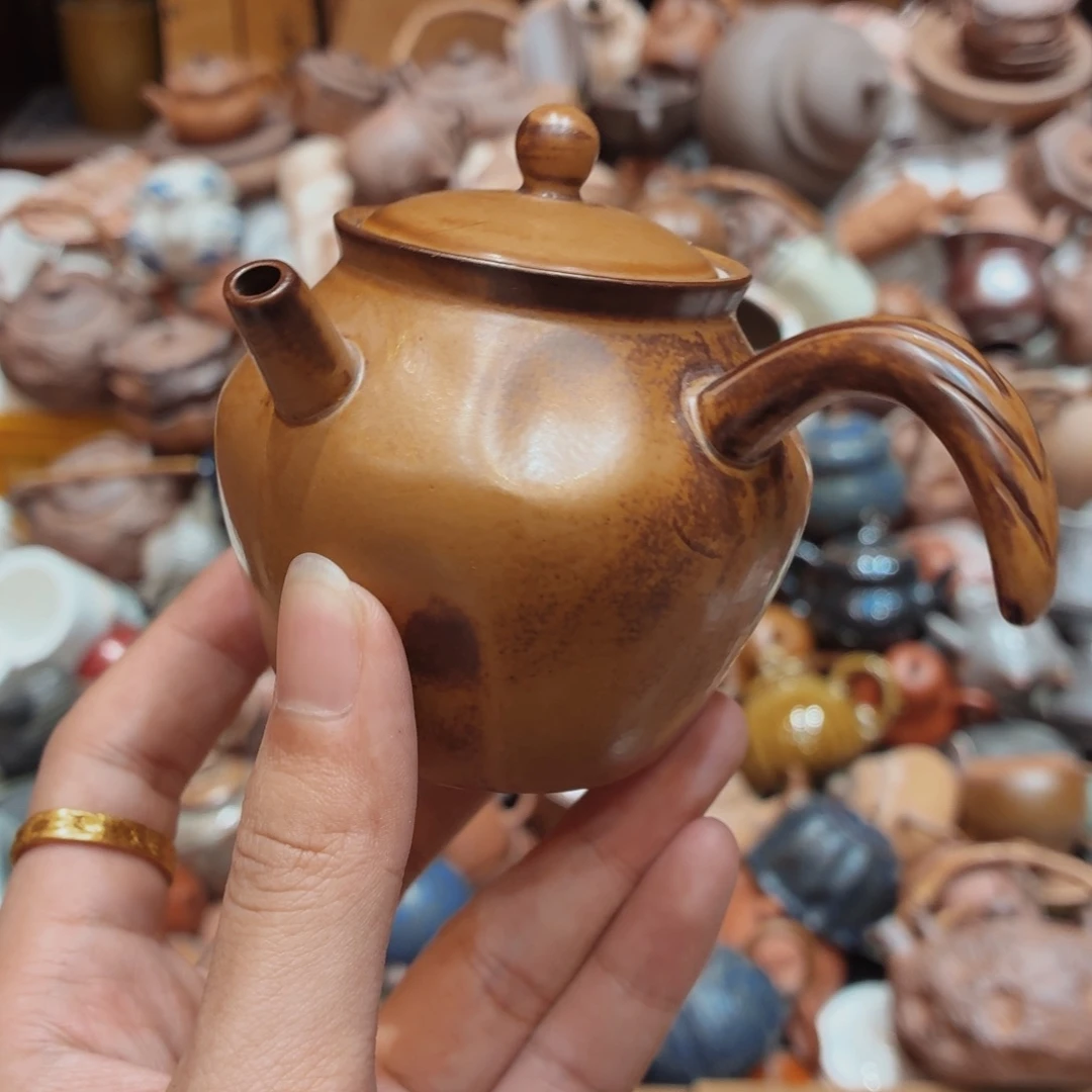 柴烧老岩泥高温茶器皿