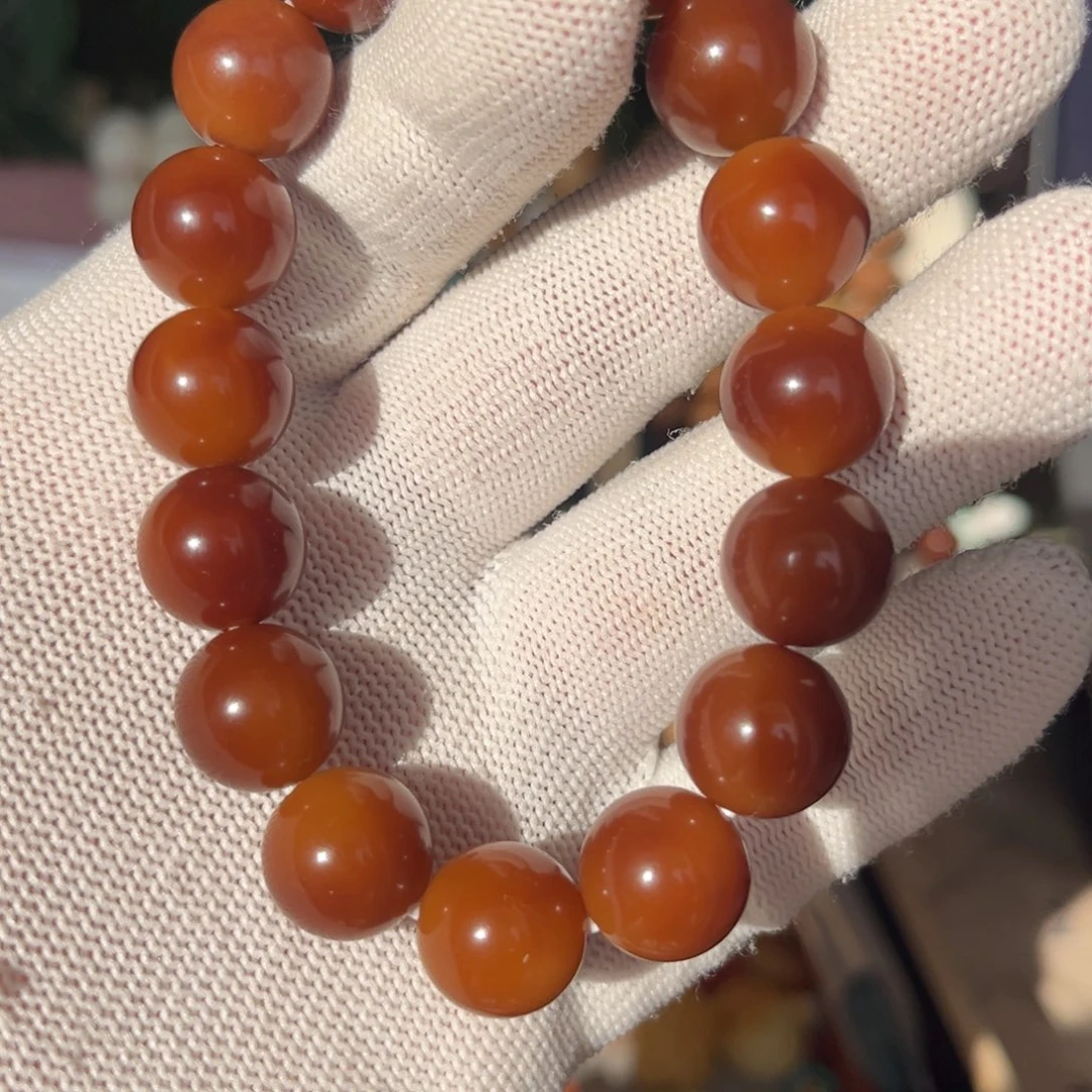 菩提根/象牙果手串焦糖栗子单圈