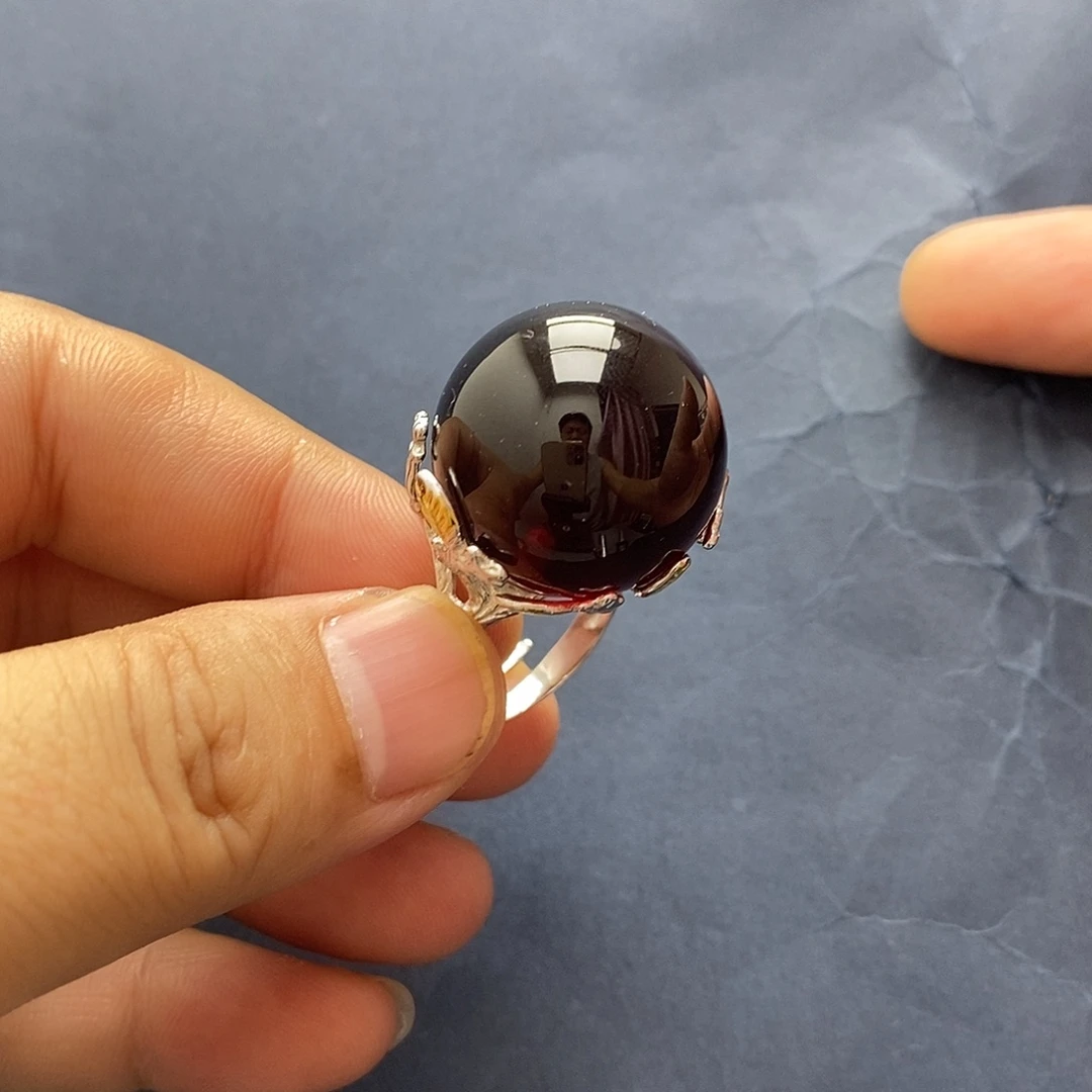 琥珀未镶嵌裸石戒指