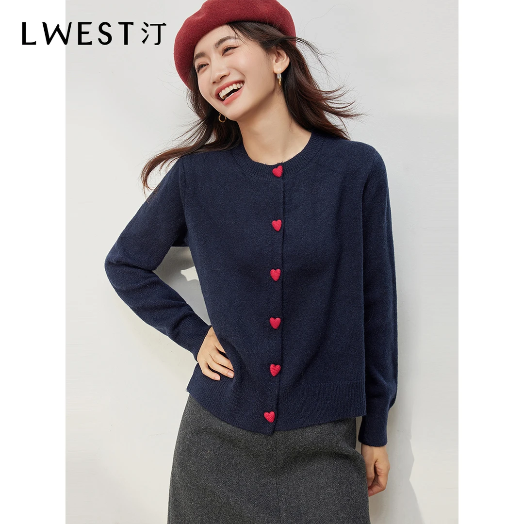 【粉丝专属】朗文斯汀气质心型纽扣针织开衫DTMZ4509C09288