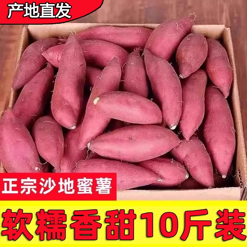 红薯正宗西瓜红蜜薯糖心新鲜番薯板栗六鳌沙地地瓜蜜薯10斤装批发