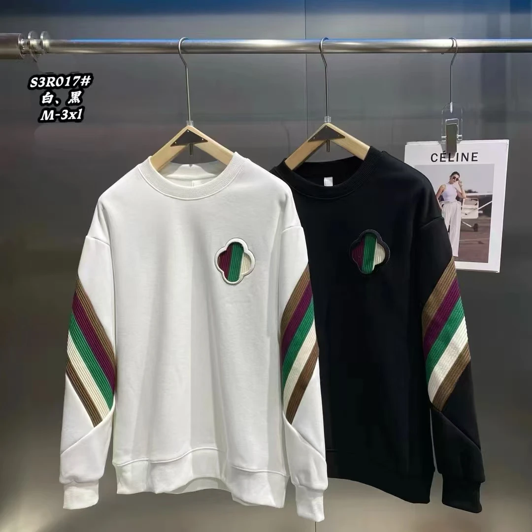 r017秋冬卫衣男士休闲轻奢潮流百搭时尚圆领T恤宽松情侣上衣