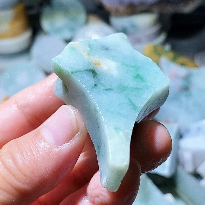 散珠翡翠边角料85
