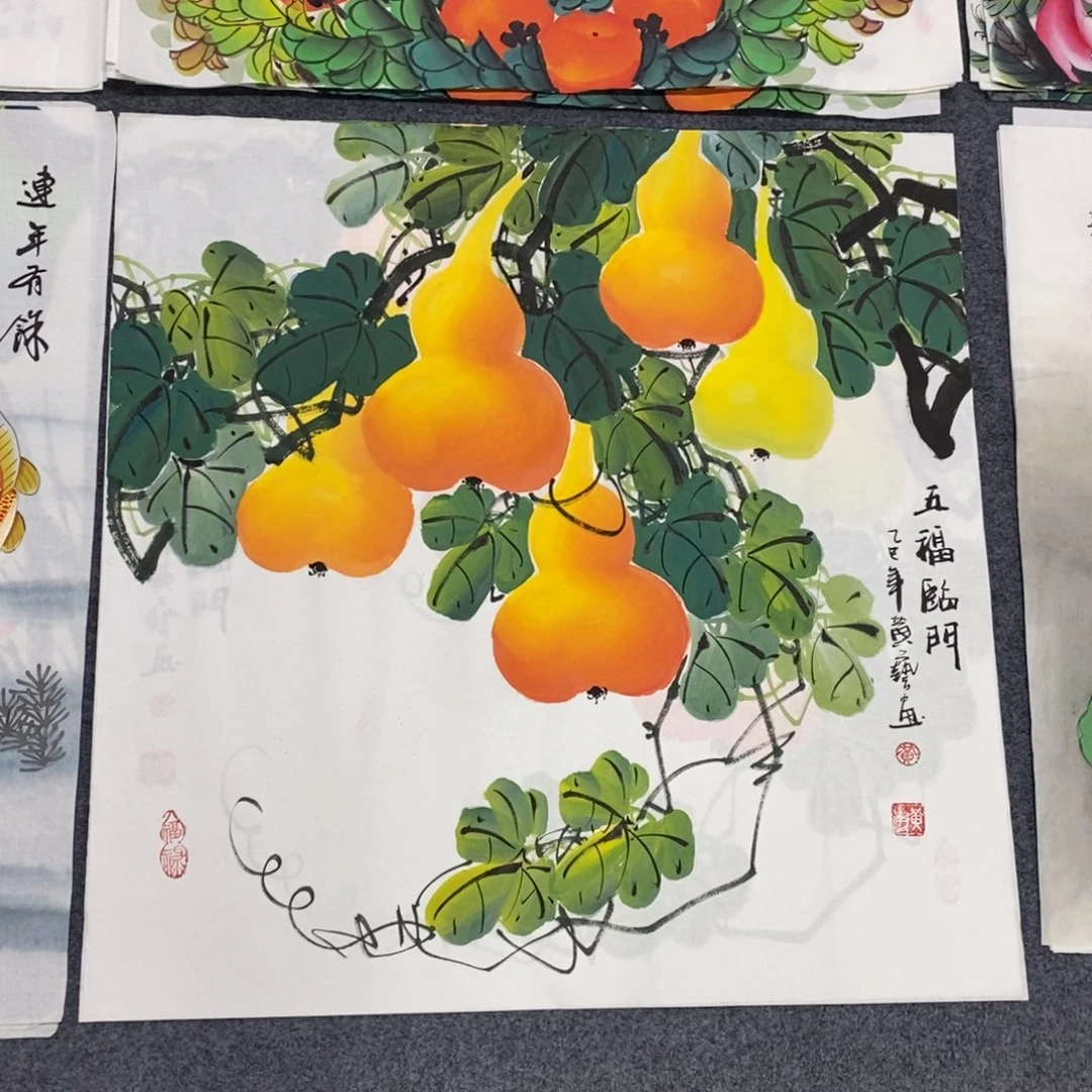 国画尺寸70✖️70斗方手绘画