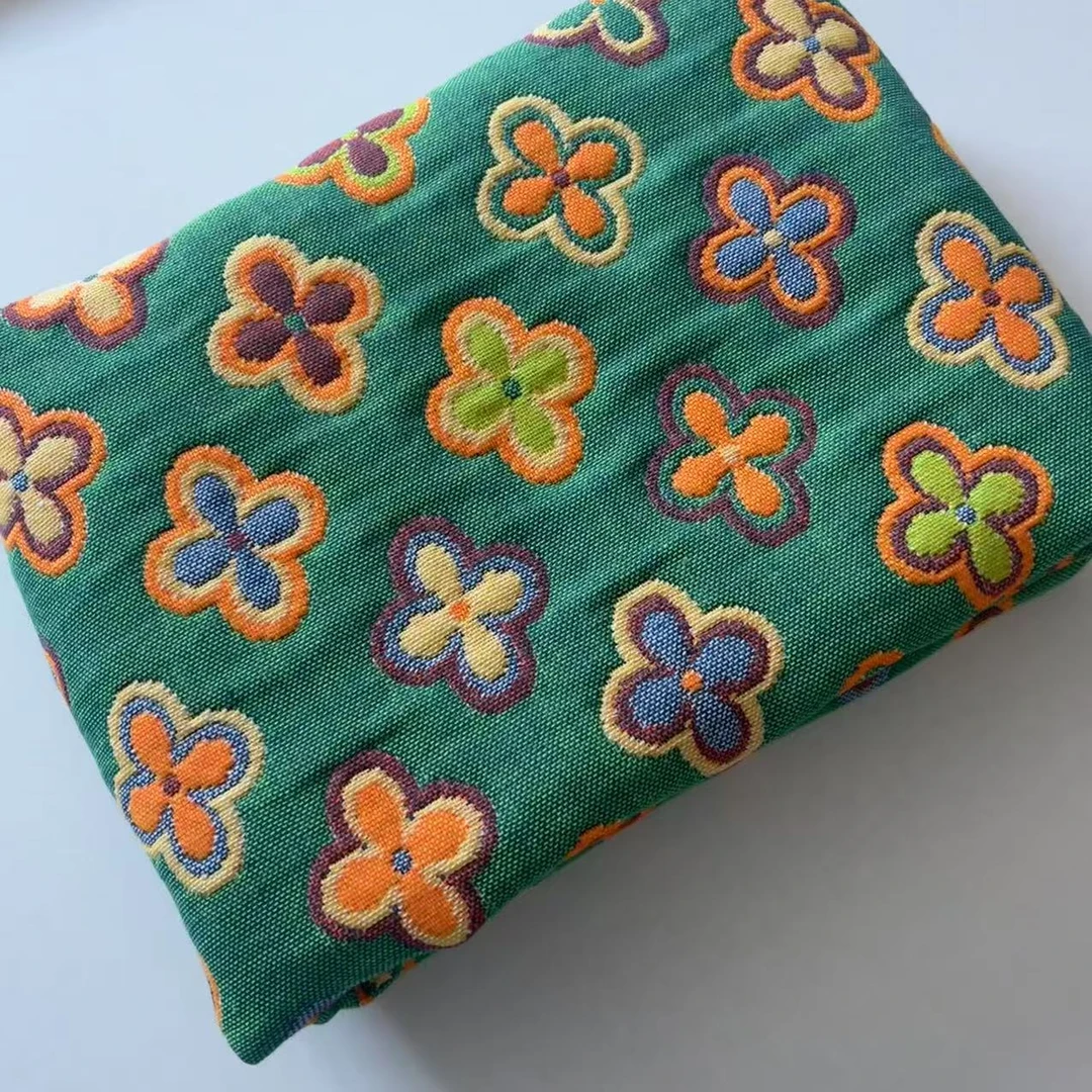 【枕巾】多层加厚枕巾一对装52*75cm 四叶花绿