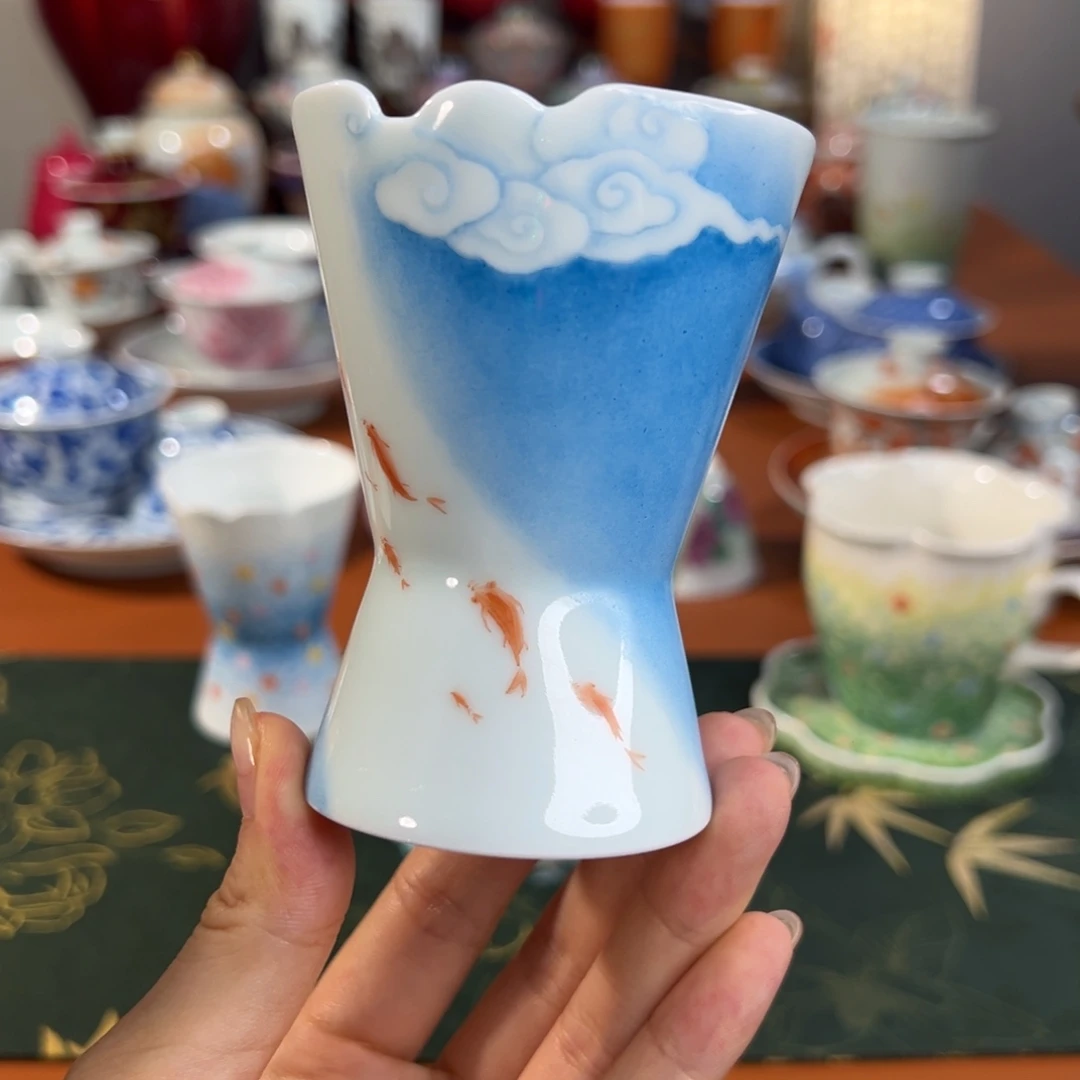 知冬煮雪手工手绘茶具原创手作单杯