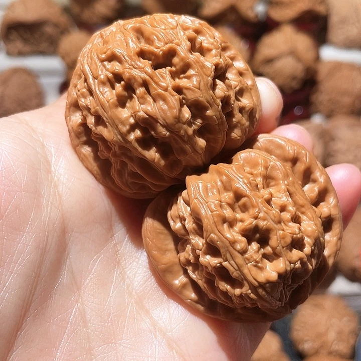 文玩核桃把件全品白狮子 42尺全品