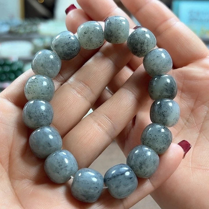 和田玉手链未镶嵌新疆青花老型卡14