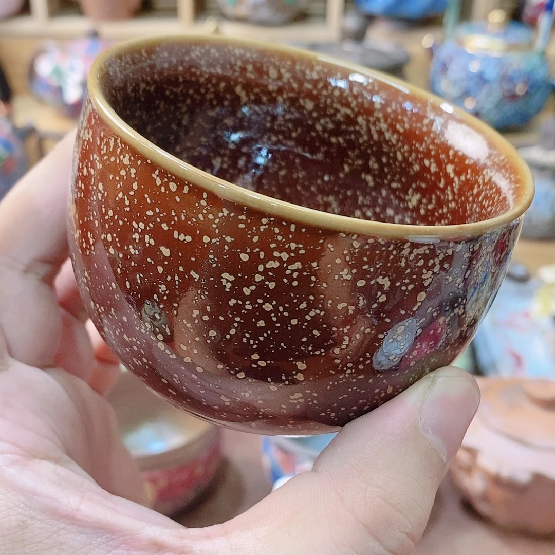 粗陶志野柴烧茶具