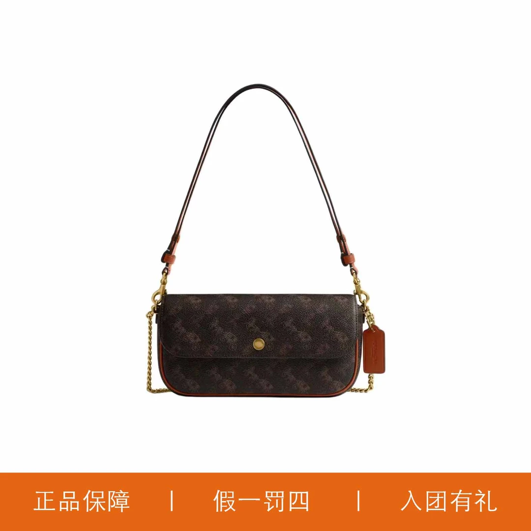 95新 COACH/蔻驰 蔻驰马拉车腋下法棍包/HMA26/24X12X5