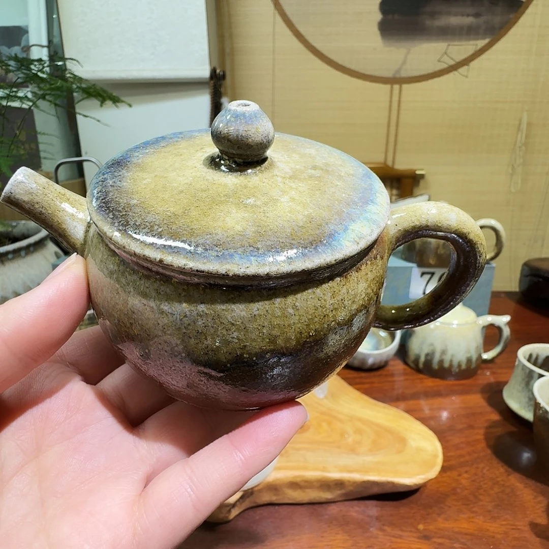 螺***钉建水紫陶白泥柴烧壶