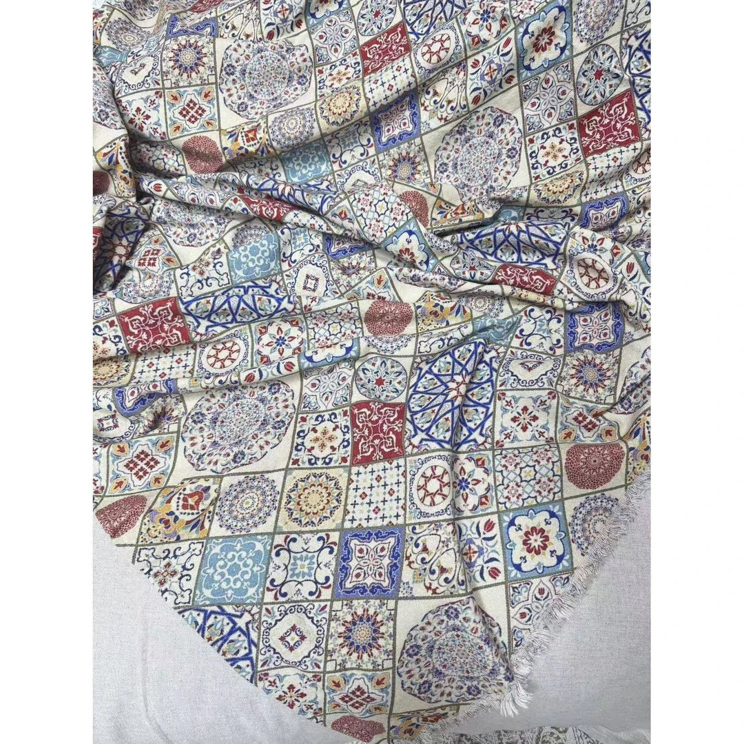 《西双版纳》汉麻雨露麻5支提花巨厚流苏多功能盖毯床单