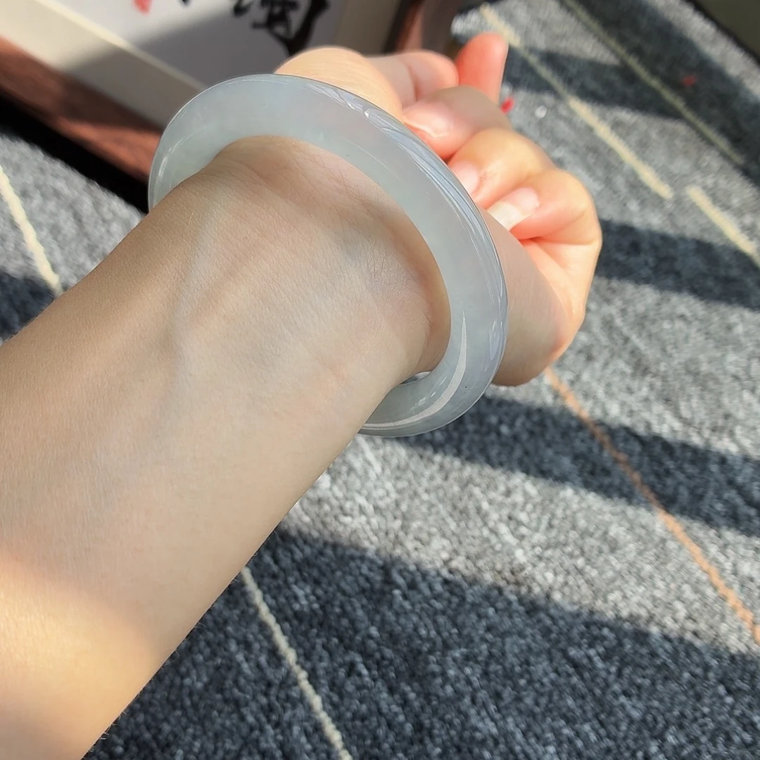 未镶嵌手镯翡翠圆条52.5