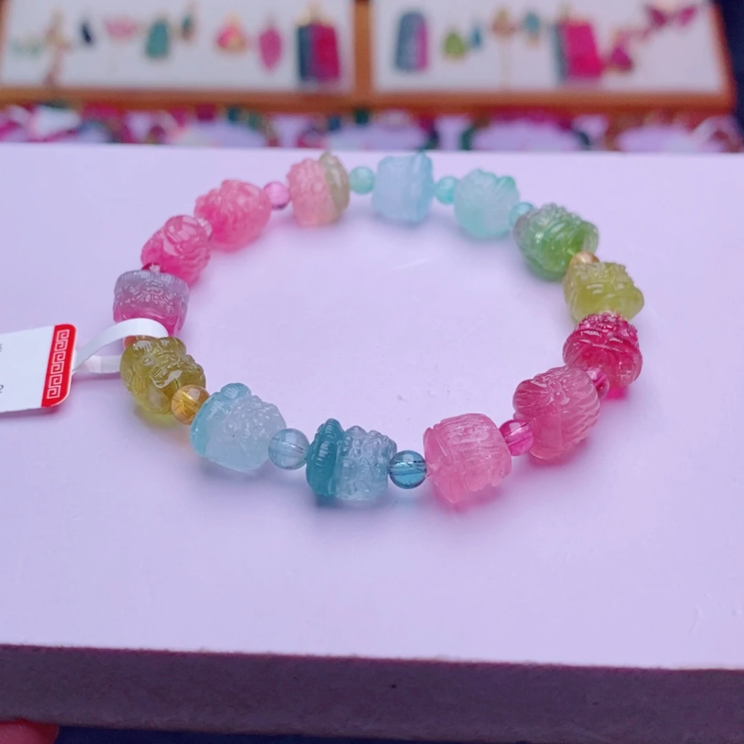 单圈手链m未镶嵌碧玺醒狮