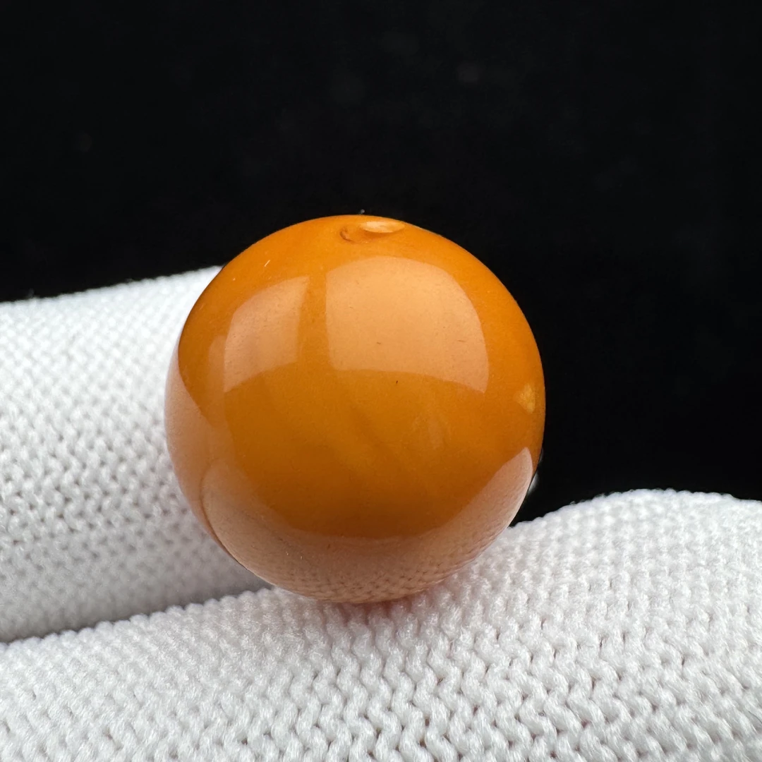 B1966瑕疵特价 天然蜜蜡单珠15.8mm 支持鉴定 假一罚四