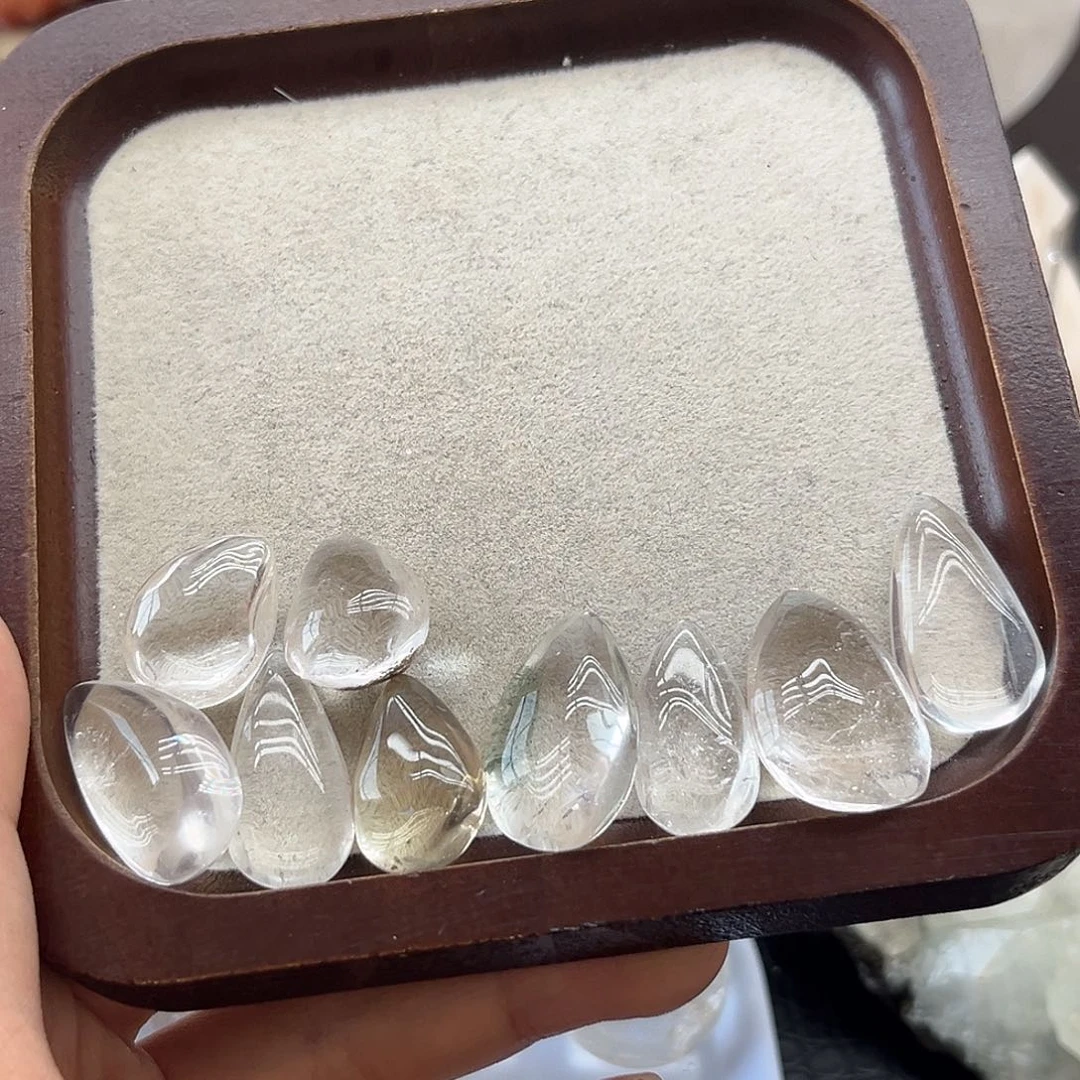 珠宝半成品水晶未镶嵌58幽灵水滴