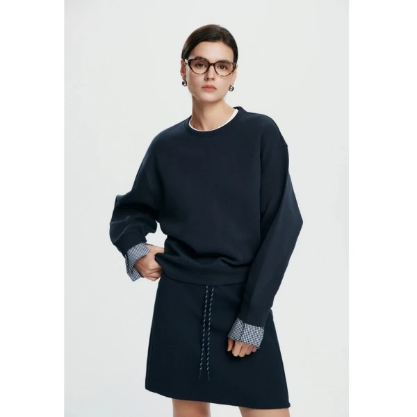 【初棉】DRDB miu风尼龙绳拉卫衣针织休闲362608005