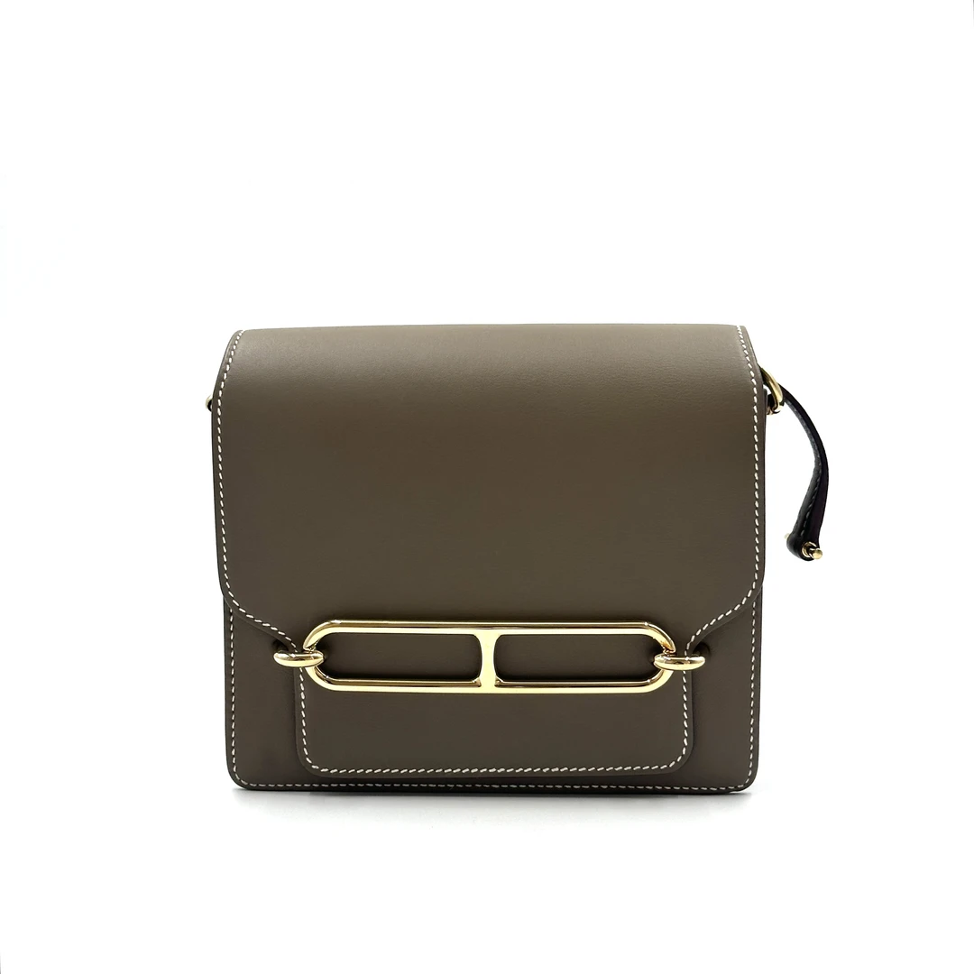 99新 Hermes/爱马仕 猪鼻子19 大象灰淡金扣 b刻 ev皮 闲置新带票