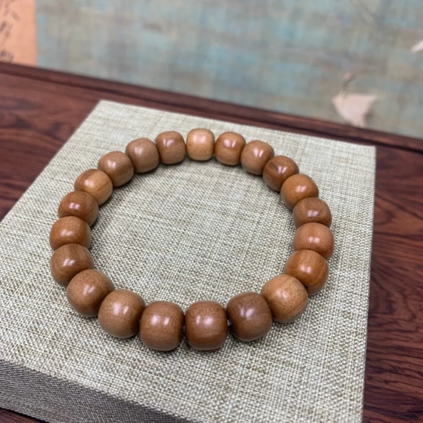 【大倩福利】迈索尔印度天然老山檀1.0老型珠单圈文玩手串